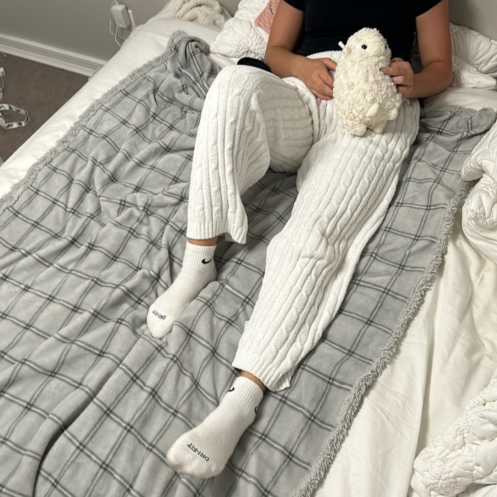 Aesthetic white pyjama pants